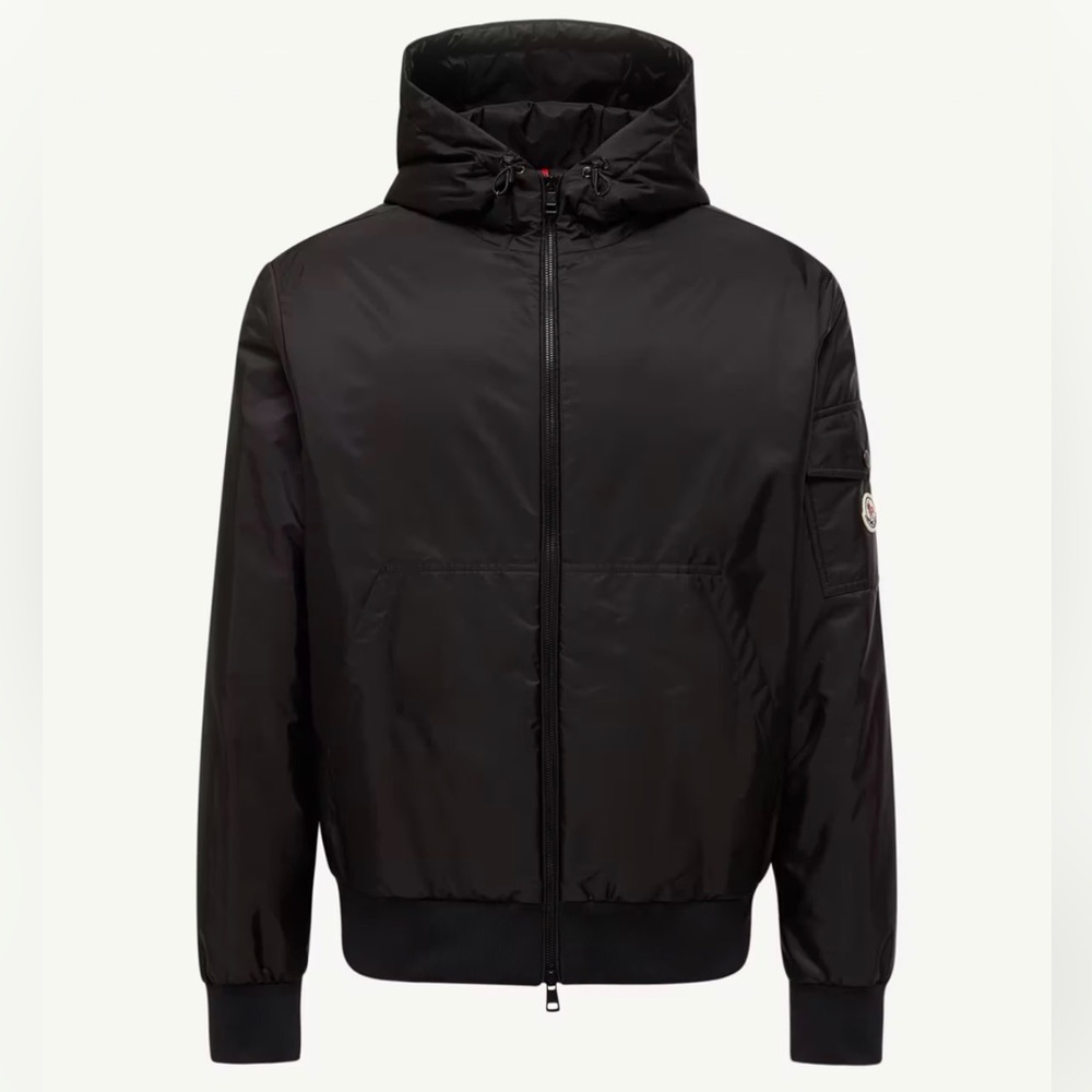 Mens Moncler Black Hooded Jacket